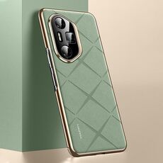 Custodia per telefono in pelle per PC Honor 300 Ultra Plain (verde)