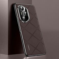 Custodia per telefono in pelle per PC Honor 300 Ultra Plain (marrone)
