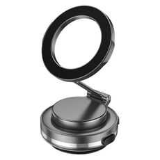 C7 Supporto per telefono magnetico multifunzionale, girevole, pieghevole, con ventosa per auto (grigio)