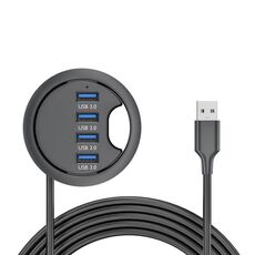 4 x USB3.0 Desk Grommet Splitter HUB Dock Station, lunghezza cavo 1,2 m