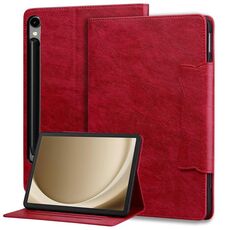 Per Samsung Galaxy Tab S10 FE+ Custodia per tablet in pelle con fibbia a forma di gatto (rosso)