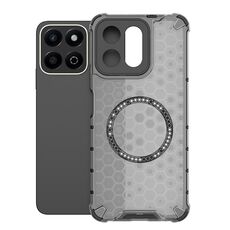 Per Honor Play 60 Plus 5G Custodia antiurto con anello magnetico a nido d'ape (nero)