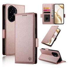 Per Honor 300 Pro / 300 Ultra Custodia per telefono in pelle smerigliata magnetica con fibbia laterale (oro rosa)