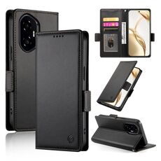 Per Honor 300 Pro / 300 Ultra Custodia per telefono in pelle smerigliata magnetica con fibbia laterale (nero)