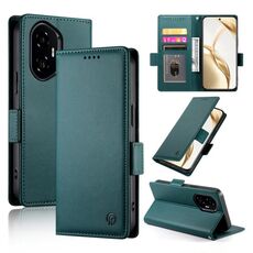Per Honor 300 Pro / 300 Ultra Custodia per telefono in pelle smerigliata magnetica con fibbia laterale (verde scuro)