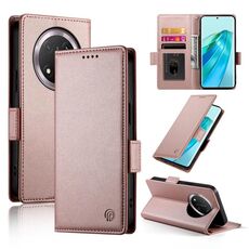 Per Honor X9c Global / Magic7 Lite Custodia per telefono in pelle smerigliata magnetica con fibbia laterale (oro rosa)