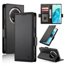 Per Honor X9c Global / Magic7 Lite Custodia per telefono in pelle smerigliata magnetica con fibbia laterale (nero)