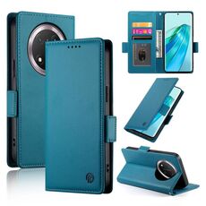 Per Honor X9c Global / Magic7 Lite Custodia per telefono in pelle smerigliata magnetica con fibbia laterale (blu)