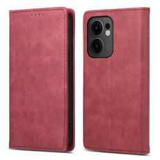 Per OPPO Reno13 F 4G / 5G Business Custodia per telefono in pelle magnetica RFID a tinta unita (rosso)