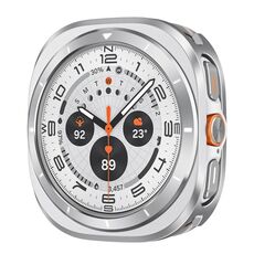 Per Samsung Galaxy Watch Ultra 47mm Custodia protettiva in lega di alluminio per PC Watch (argento arancione)