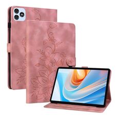 Per itel VistaTab 30 Custodia per tablet in pelle goffrata Lily (rosa)