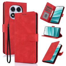 Per Redmi Note 14 Pro+ 5G Custodia per telefono in pelle di vitello con texture Fantasy Skin-feel (rosso)