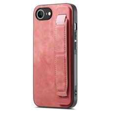 Per iPhone SE 2024 Custodia per telefono con cinturino retrò in pelle (rosa)