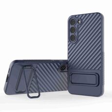 Per Samsung Galaxy S23+ 5G Custodia in TPU con struttura ondulata con pellicola per obiettivo (blu reale)