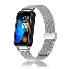 Per Huawei Band 8 16mm Cinturino per orologio in maglia metallica in acciaio inossidabile Milano (argento)