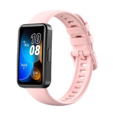 Per cinturino di ricambio in silicone tinta unita da 16 mm per Huawei Band 8 (rosa)