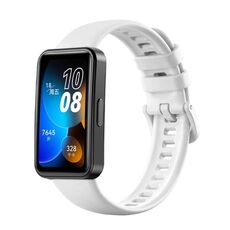 Per cinturino di ricambio in silicone tinta unita da 16 mm per Huawei Band 8 (bianco)