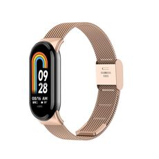 Per cinturino in metallo con fibbia milanese Xiaomi Mi Band 8 (oro rosa)