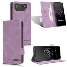 Per ASUS ROG Phone 7 Custodia in pelle con chiusura magnetica (viola)