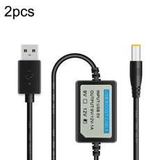 2pcs DC 5V a 12V USB Booster Line Cavo di alimentazione mobile