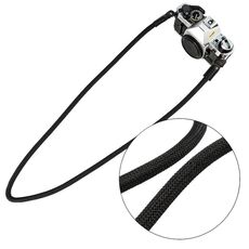 Cinghia per fotocamera con corda da arrampicata Tracolla indossabile retrò per fotocamera SLR (nera)