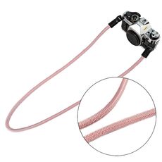 Cinghia per fotocamera con corda da arrampicata Tracolla indossabile retrò per fotocamera SLR (oro rosa)