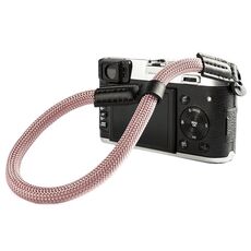 Cinturino da polso per fotocamera con corda da arrampicata Bracciale resistente all'usura per fotocamera SLR (oro rosa)
