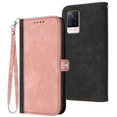 Per vivo S9 Custodia in pelle con cinturino a doppia piega e fibbia laterale (rosa)