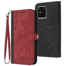 Per vivo S10 / S10 Pro Custodia per telefono in pelle con cinturino a doppia piega e fibbia laterale (rosso)