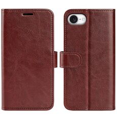 Per iPhone 16e R64 Texture Custodia in pelle con flip orizzontale (marrone)