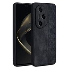 Per Honor 300 Pro / 300 Ultra AZNS Custodia per telefono con effetto pelle in rilievo 3D (nero)
