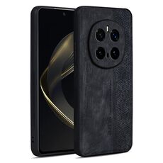 Custodia per telefono con effetto pelle in rilievo 3D per Honor Magic7 Pro AZNS (nero)