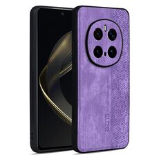 Custodia per telefono con effetto pelle in rilievo 3D per Honor Magic7 Pro AZNS (viola)