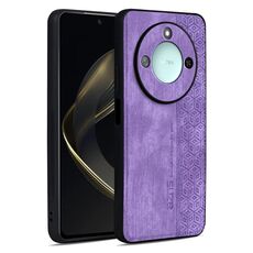Custodia per telefono con effetto pelle in rilievo 3D per Honor X60 AZNS (viola)