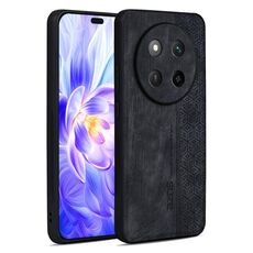 Per Honor X60 Pro AZNS Custodia per telefono con effetto pelle in rilievo 3D (nero)