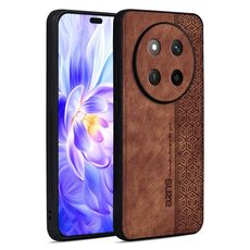 Per Honor X60 Pro AZNS Custodia per telefono con effetto pelle in rilievo 3D (marrone)
