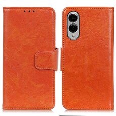 Per Samsung Galaxy S25 Edge 5G Custodia per telefono in pelle con texture Nappa orizzontale (arancione)