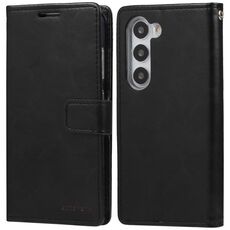 Per Samsung Galaxy S25 5G GOOSPERY BLUE MOON Custodia per telefono in pelle con texture Crazy Horse (nera)