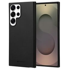 Per Samsung Galaxy S25 Ultra 5G GOOSPERY SOFT FEELING Custodia morbida in TPU liquido per telefono (nero)