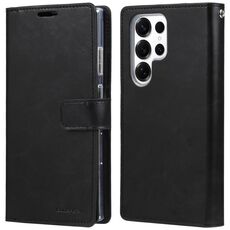 Per Samsung Galaxy S25 Ultra 5G GOOSPERY MANSOOR DIARY Custodia in pelle con 9 slot per schede (nero)