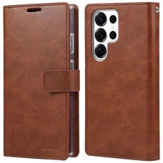 Per Samsung Galaxy S25 Ultra 5G GOOSPERY MANSOOR DIARY Custodia in pelle con 9 slot per schede (marrone)