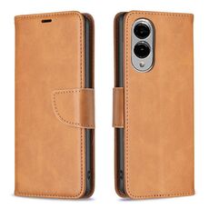 Per Samsung Galaxy S25 Edge 5G Custodia per telefono in pelle di agnello con texture a flip di colore puro (giallo)