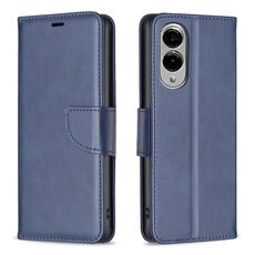 Per Samsung Galaxy S25 Edge 5G Custodia per telefono in pelle di agnello con texture a flip di colore puro (blu)