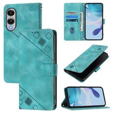 Per Samsung Galaxy S25 Edge 5G Custodia in pelle goffrata effetto pelle (verde)