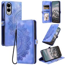 Per Samsung Galaxy S25 Edge 5G Custodia per telefono in pelle goffrata Skin Feel Totem (viola)