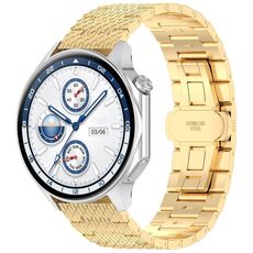Per OPPO Watch X2 Twill Texture cinturino in acciaio inossidabile (oro)