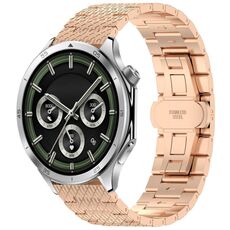 Per OnePlus Watch 3 Twill Texture cinturino in acciaio inossidabile (oro rosa)