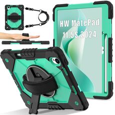 Per Huawei MatePad 11.5 S Contrast Color Robot Custodia in silicone ibrida per PC tablet (nero verde menta)