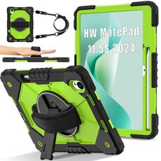Per Huawei MatePad 11.5 S Contrast Color Robot Custodia in silicone ibrida per PC tablet (nero giallo verde)