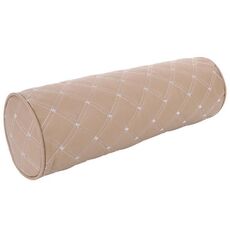 Poggiatesta per auto modello cilindro, protezione per collo e vita (beige)